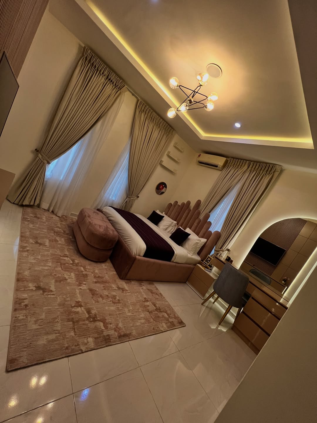 The Lekki Sanctuary master suite interior styling design